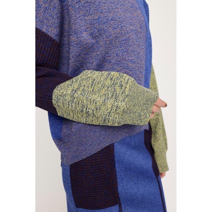 BLOCKING LIGHT KNIT トップス | SLY OUTLET | 詳細画像9 