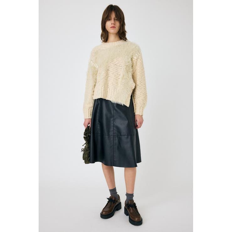 INTARSIA SLIT セーター | MOUSSY OUTLET | 詳細画像1 