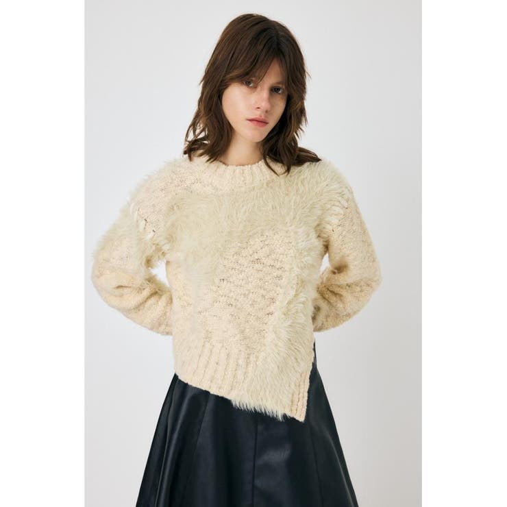 INTARSIA SLIT セーター | MOUSSY OUTLET | 詳細画像4 
