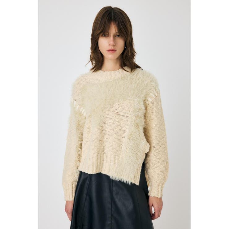 INTARSIA SLIT セーター | MOUSSY OUTLET | 詳細画像5 