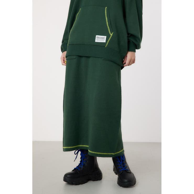 スウェットライクカラーステッチニットスカート | RODEO CROWNS WIDE BOWL | 詳細画像6 