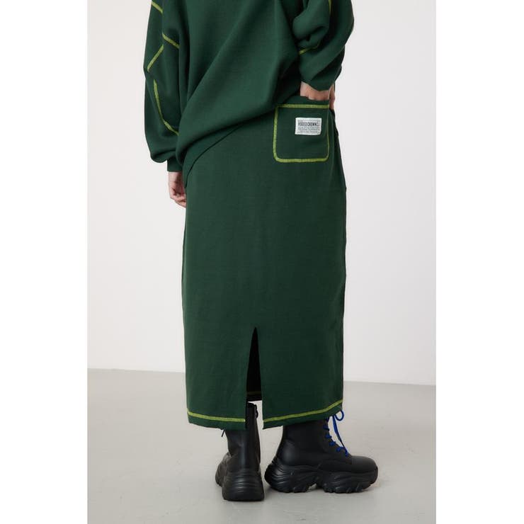 スウェットライクカラーステッチニットスカート | RODEO CROWNS WIDE BOWL | 詳細画像8 