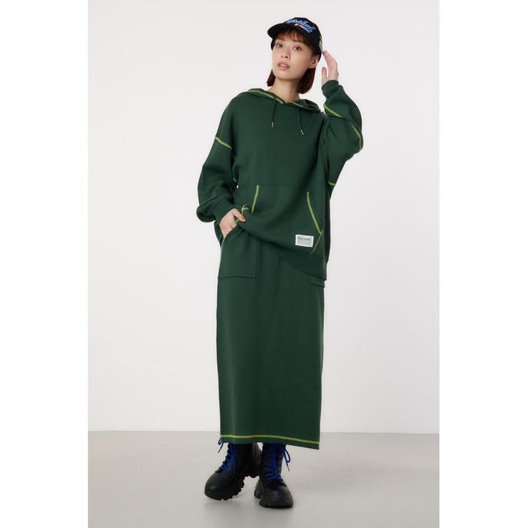 スウェットライクカラーステッチニットスカート | RODEO CROWNS WIDE BOWL | 詳細画像9 