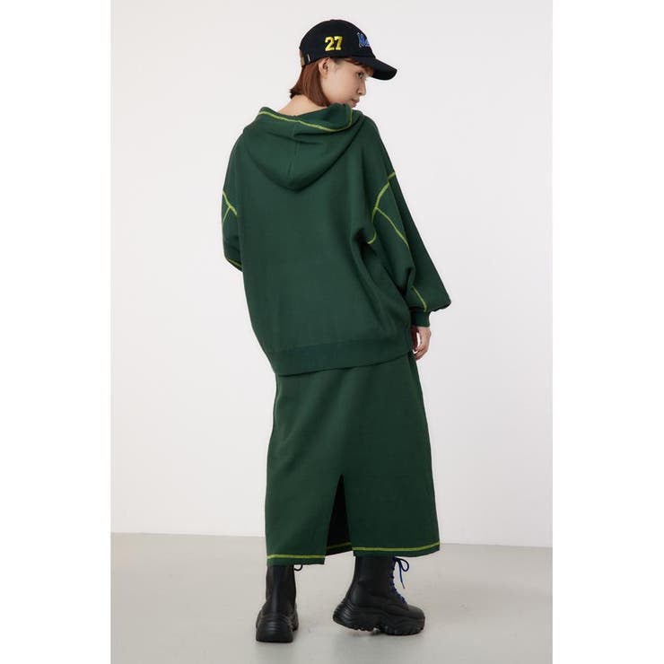 スウェットライクカラーステッチニットスカート | RODEO CROWNS WIDE BOWL | 詳細画像10 