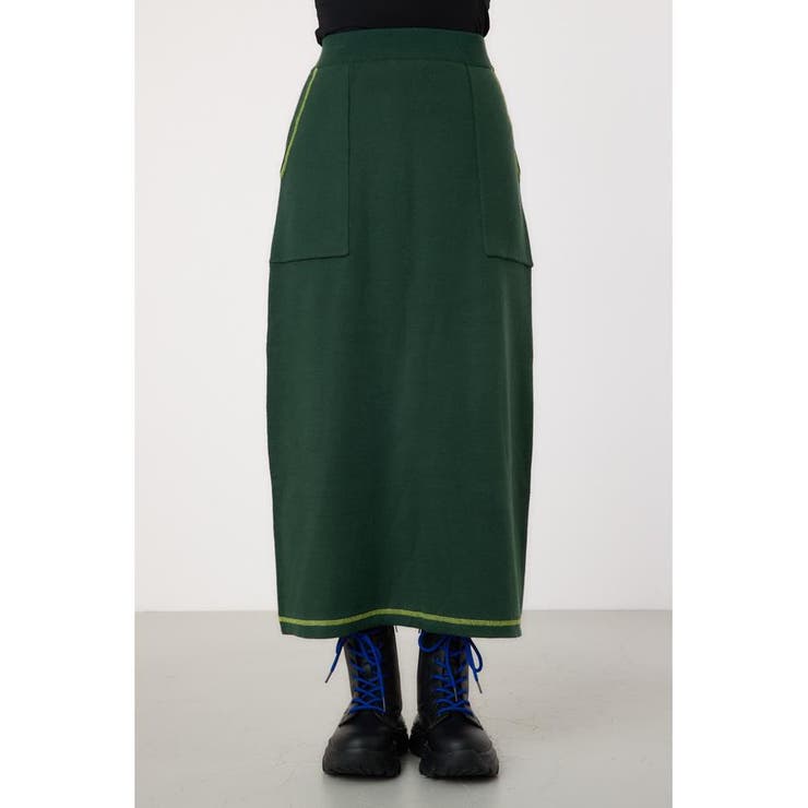 スウェットライクカラーステッチニットスカート | RODEO CROWNS WIDE BOWL | 詳細画像11 