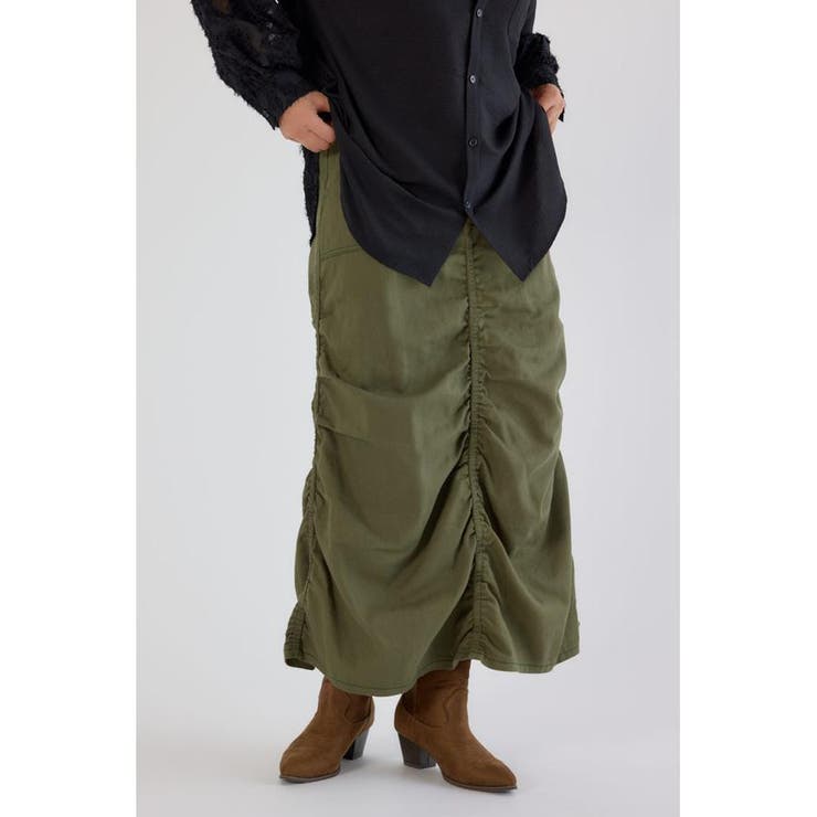 KHA | シャーリングマキシスカート | RODEO CROWNS WIDE BOWL