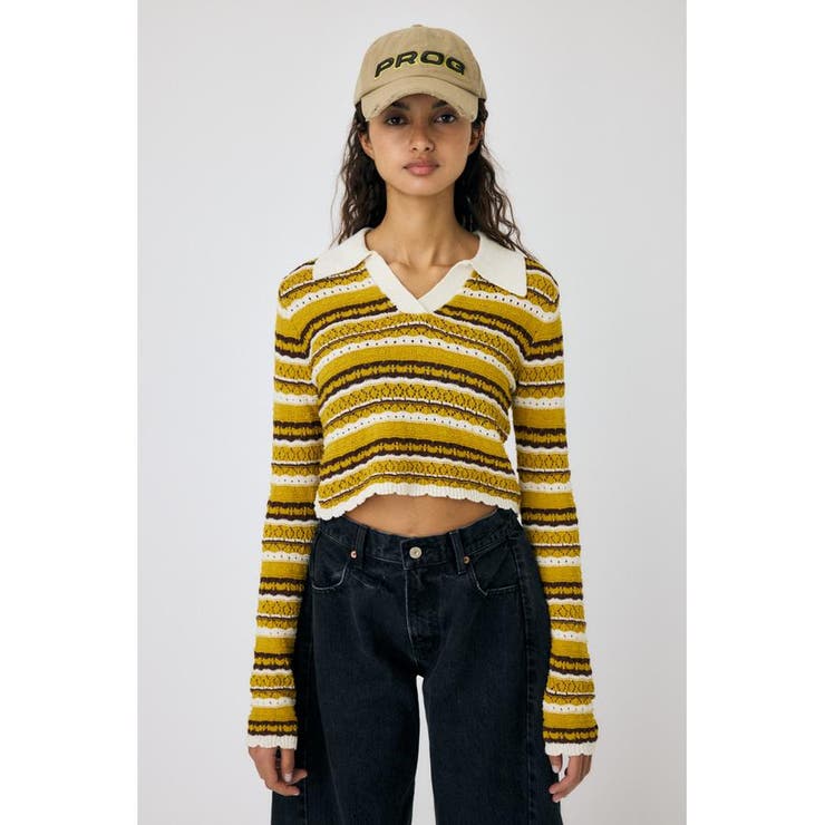 YEL | CROCHET SHIRT ニット | MOUSSY OUTLET