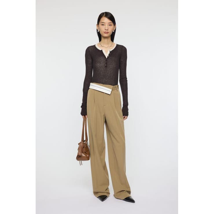 SHEER HENRY NECK ニットトップス | MOUSSY OUTLET | 詳細画像14 