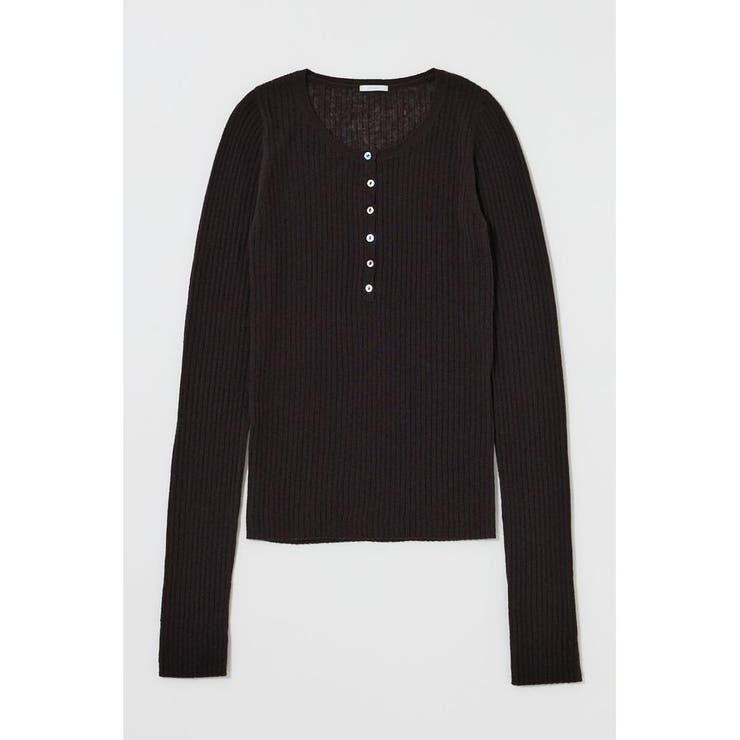 SHEER HENRY NECK ニットトップス | MOUSSY OUTLET | 詳細画像18 