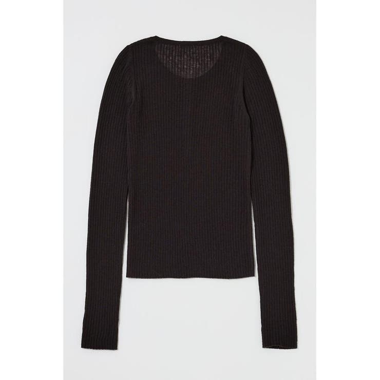 SHEER HENRY NECK ニットトップス | MOUSSY OUTLET | 詳細画像19 