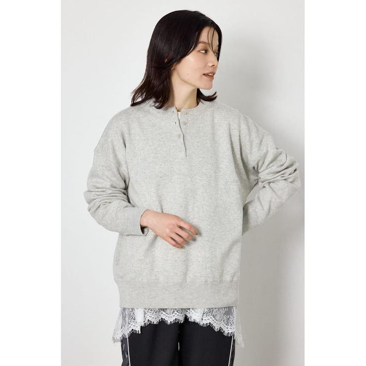 L/T.GRY1 | スウェットライクヘンリーニット | RODEO CROWNS WIDE BOWL