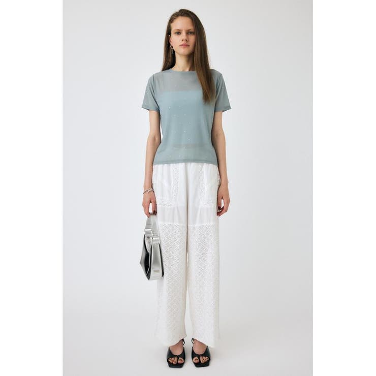 RHINESTONE SHEER Tシャツ | MOUSSY OUTLET | 詳細画像3 