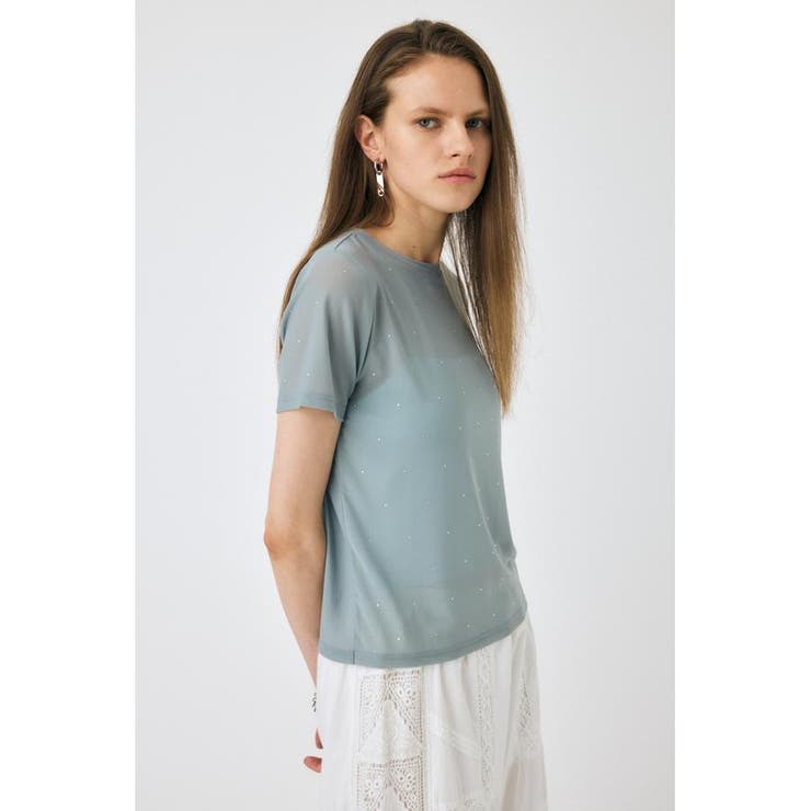 RHINESTONE SHEER Tシャツ | MOUSSY OUTLET | 詳細画像4 