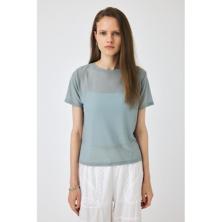RHINESTONE SHEER Tシャツ | MOUSSY OUTLET | 詳細画像5 