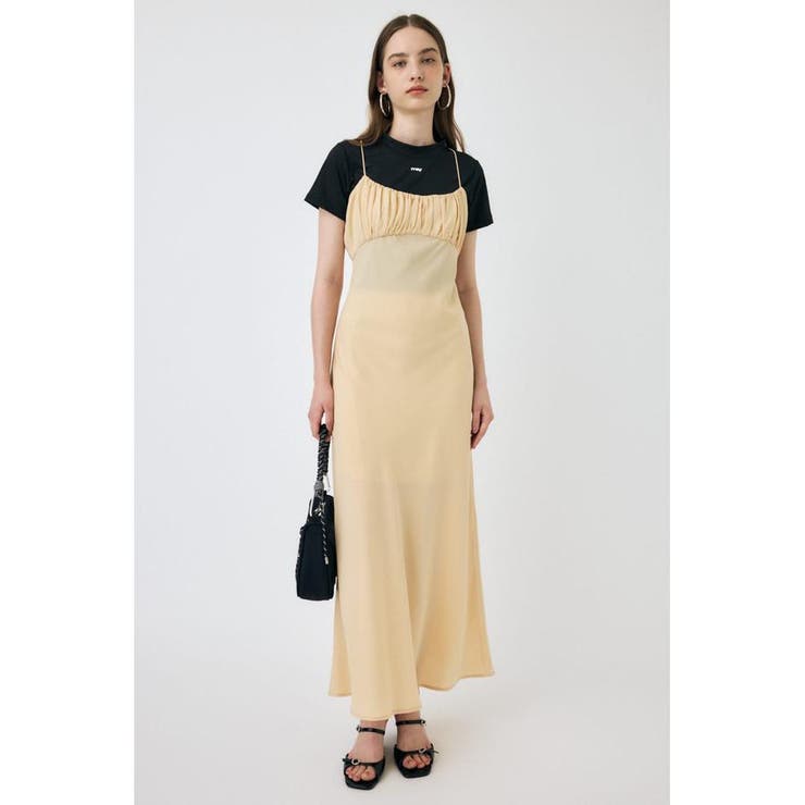 L/ORG1 | DRAWSTRING STRAP SLIP ドレス | MOUSSY OUTLET