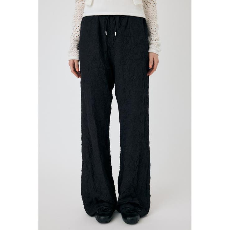 BLK | CRINKLED サテンパンツ | MOUSSY OUTLET