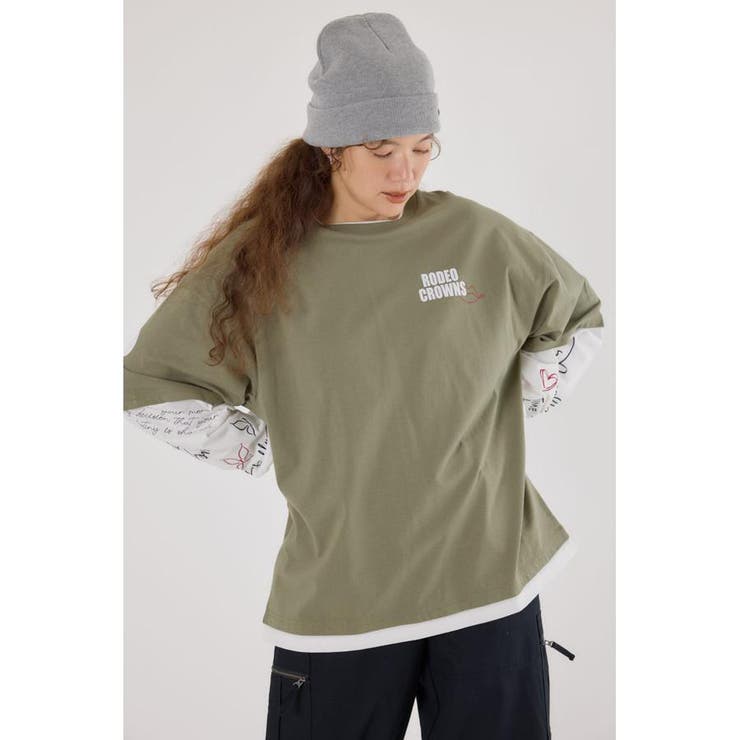 オーバーロゴレイヤードロングスリーブTシャツ | RODEO CROWNS WIDE BOWL | 詳細画像30 