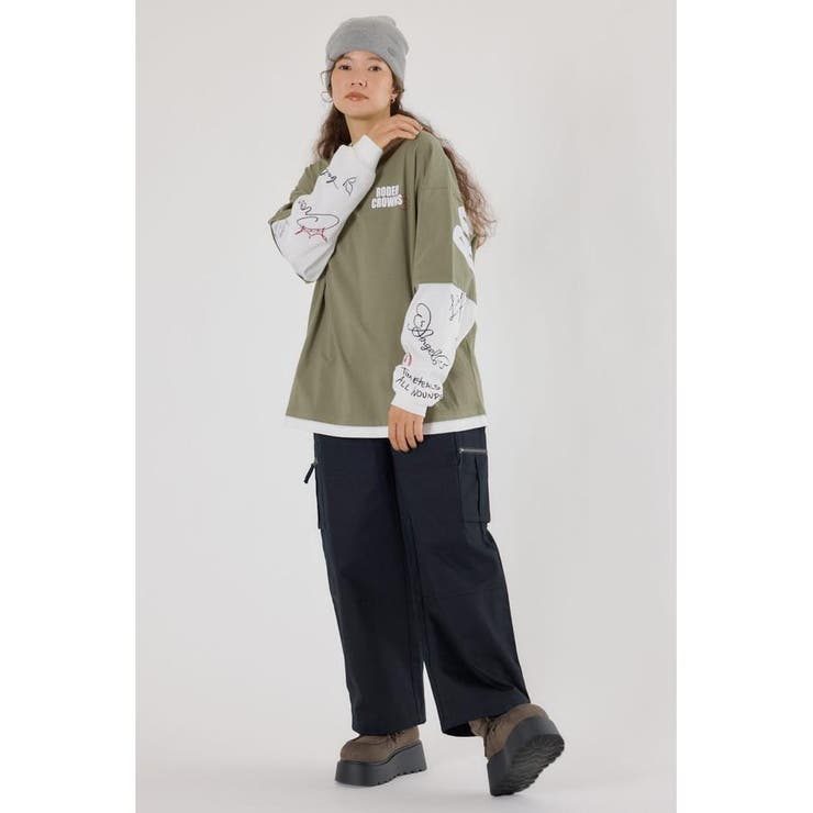 オーバーロゴレイヤードロングスリーブTシャツ | RODEO CROWNS WIDE BOWL | 詳細画像34 