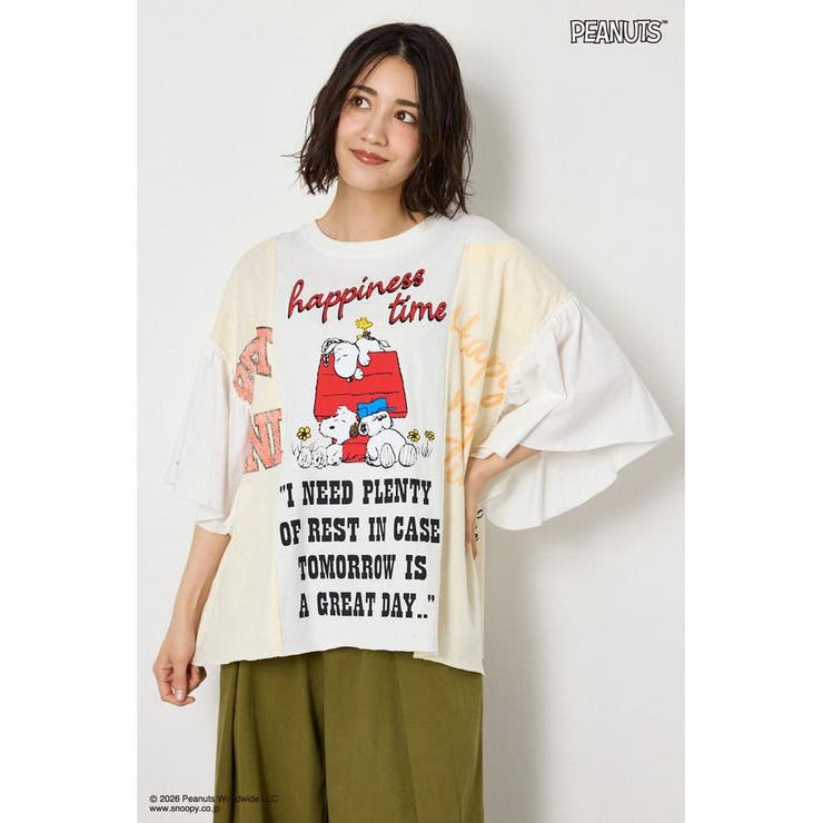 (PEANUTS)カスタムドッキングTシャツ | RODEO CROWNS WIDE BOWL | 詳細画像3 