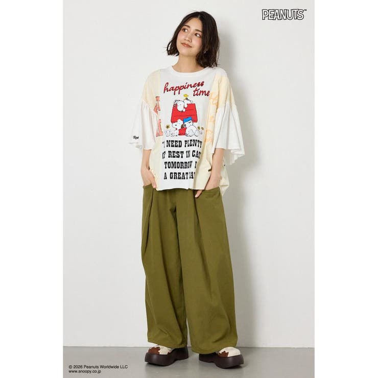 (PEANUTS)カスタムドッキングTシャツ | RODEO CROWNS WIDE BOWL | 詳細画像6 