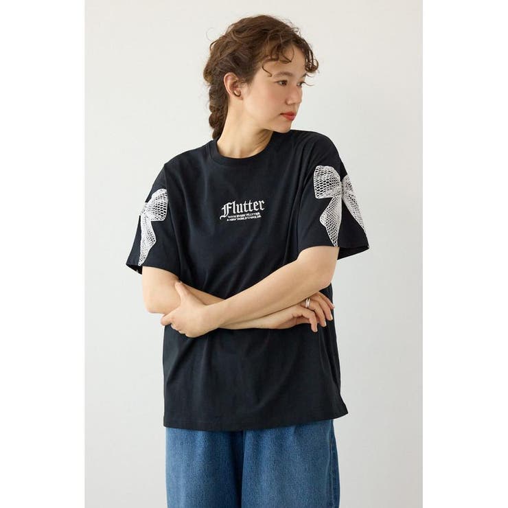 BLK | Ribon×Butterfly TEE | RODEO CROWNS WIDE BOWL