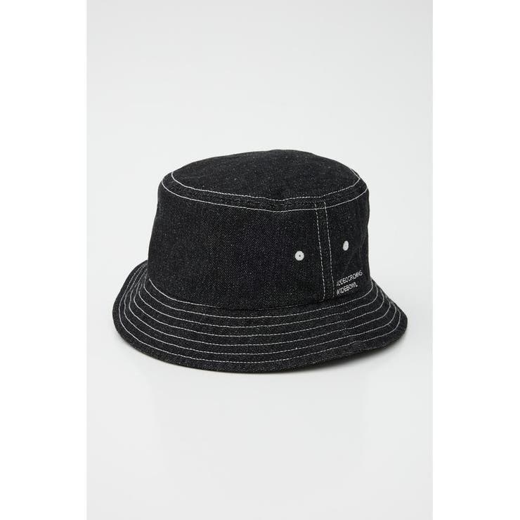 BLK | washed-denim bucket HAT | RODEO CROWNS WIDE BOWL