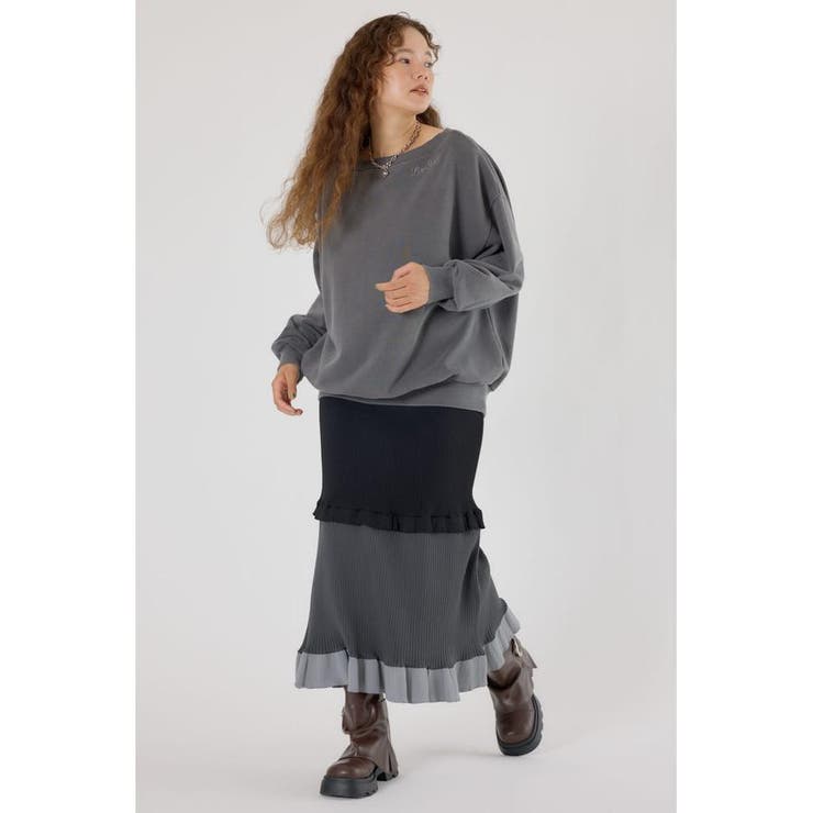 A-LIGHT フリル切替ニットスカート | RODEO CROWNS WIDE BOWL | 詳細画像13 