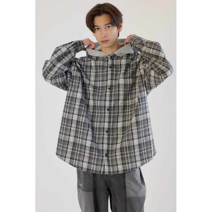 ボンディングフーデッドチェックシャツ | RODEO CROWNS WIDE BOWL | 詳細画像14 