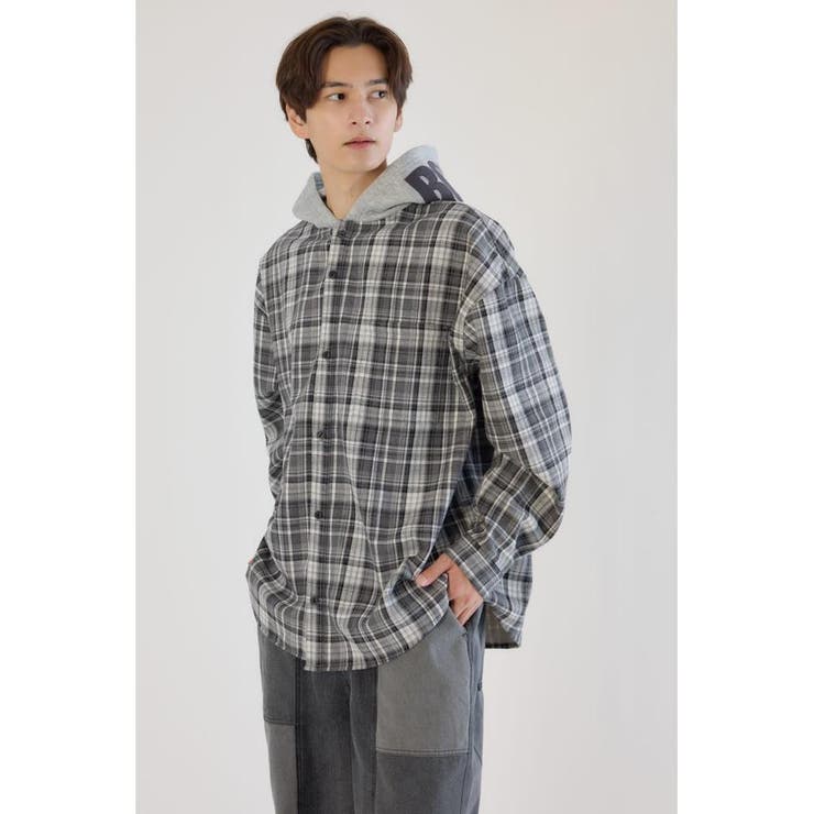 ボンディングフーデッドチェックシャツ | RODEO CROWNS WIDE BOWL | 詳細画像16 