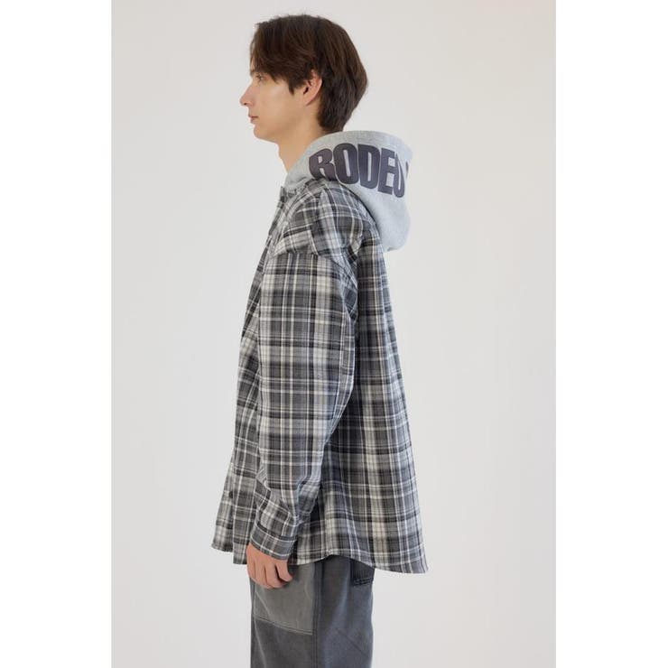 ボンディングフーデッドチェックシャツ | RODEO CROWNS WIDE BOWL | 詳細画像21 