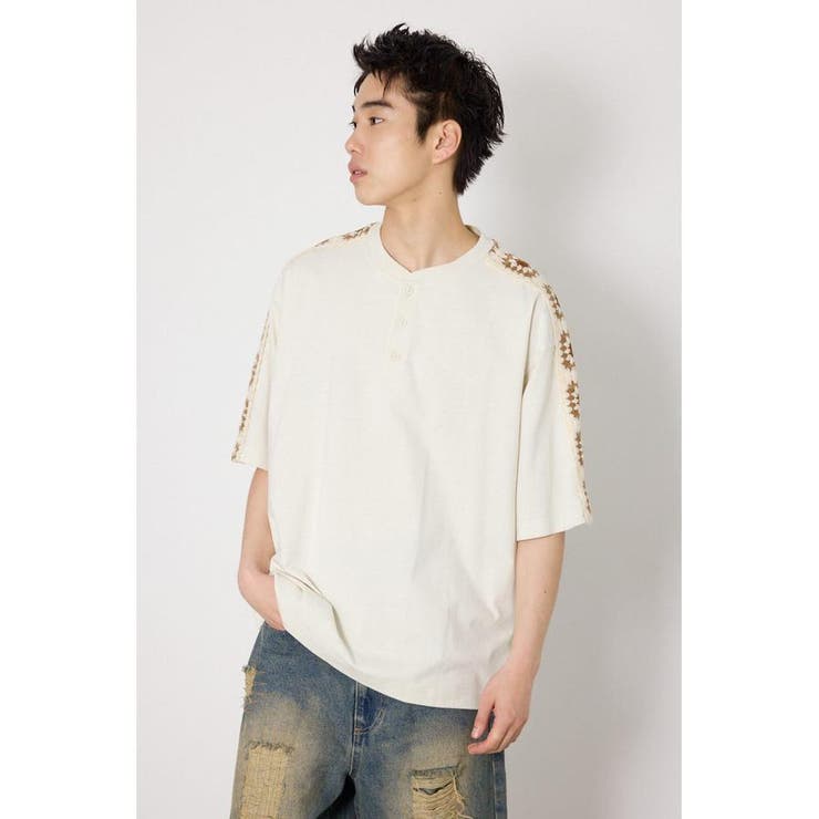 IVOY3 | クロシェラインヘンリーTシャツ | RODEO CROWNS WIDE BOWL