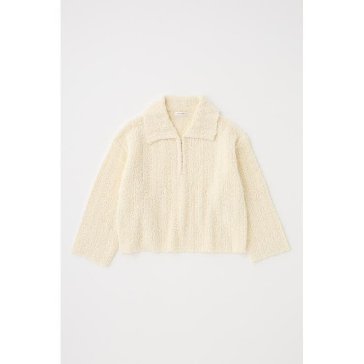 O/WHT1 | OPEN COLLAR ニット | MOUSSY OUTLET