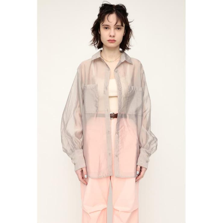 GRY | SHINY SHEER シャツ | SLY OUTLET