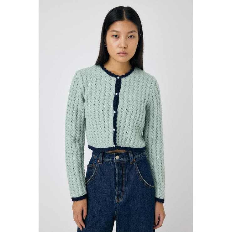 MINT | GLITTER ニットカーディガン | MOUSSY OUTLET