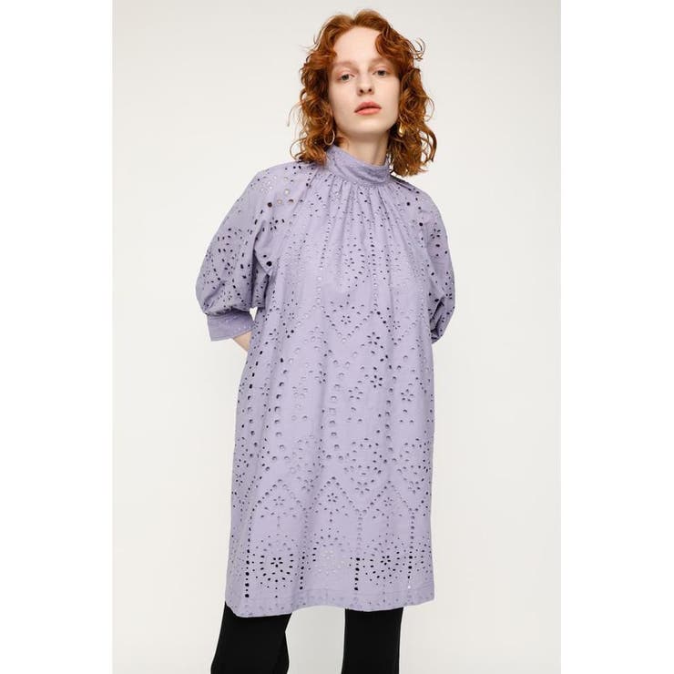 STAND GATHER COTTON LACE チュニック[品番：BJLW0020969]｜SLY