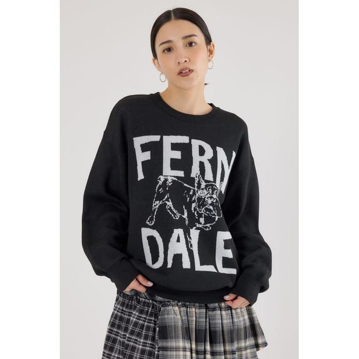 BLK | アニマルジャガードニットトップス | RODEO CROWNS WIDE BOWL