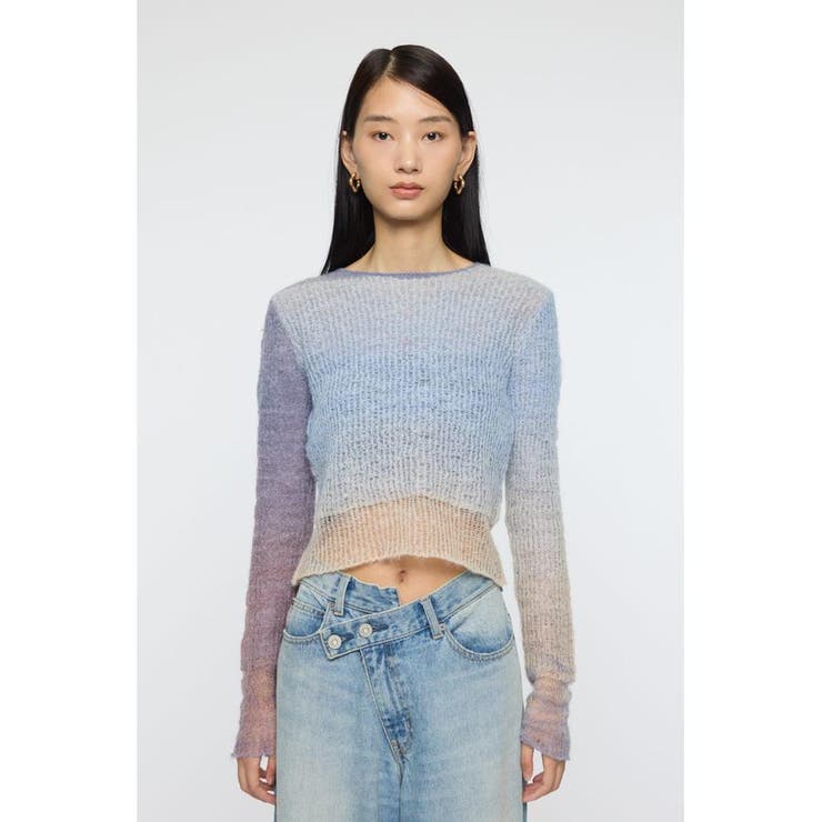 GRADATION CROPPED KNIT トップス | MOUSSY OUTLET | 詳細画像8 