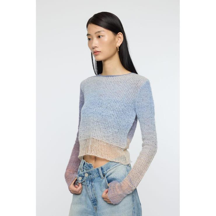 GRADATION CROPPED KNIT トップス | MOUSSY OUTLET | 詳細画像11 