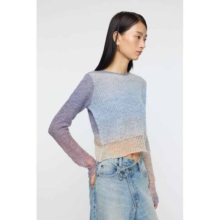 GRADATION CROPPED KNIT トップス | MOUSSY OUTLET | 詳細画像12 