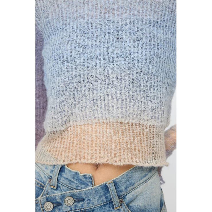 GRADATION CROPPED KNIT トップス | MOUSSY OUTLET | 詳細画像17 
