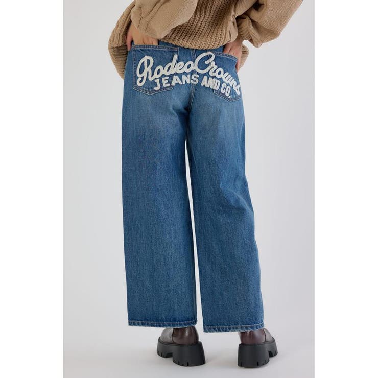 BLU | HIP EMB LOOSE DENIM | RODEO CROWNS WIDE BOWL