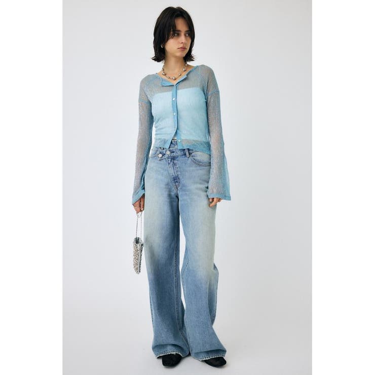 GLITTER PLEATS カーディガン | MOUSSY OUTLET | 詳細画像1 