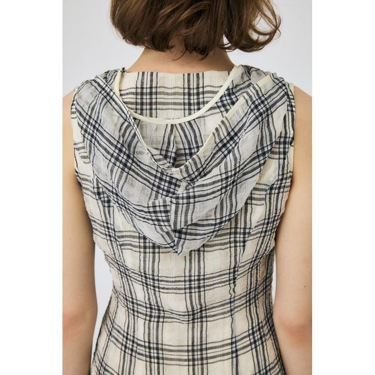 HOODIE SLEEVELESS CHECK ドレス | MOUSSY OUTLET | 詳細画像9 