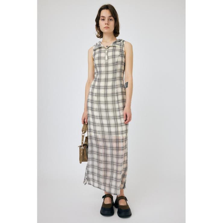 HOODIE SLEEVELESS CHECK ドレス | MOUSSY OUTLET | 詳細画像1 
