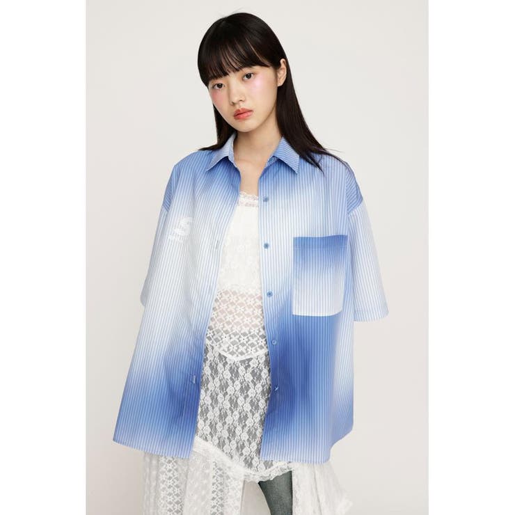 H／S GRADATION STRIPE シャツ | SLY OUTLET | 詳細画像4 