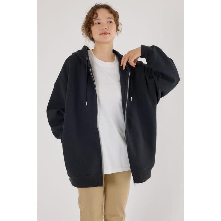 BLK | エンボスBIG ZIPパーカー | RODEO CROWNS WIDE BOWL