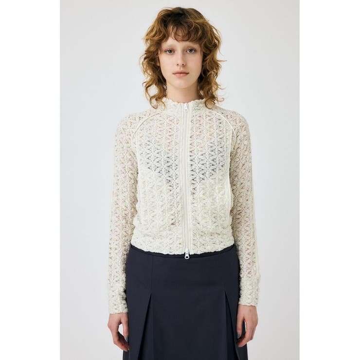WHT | BUMPY LACE TRACK ジャケット | MOUSSY OUTLET