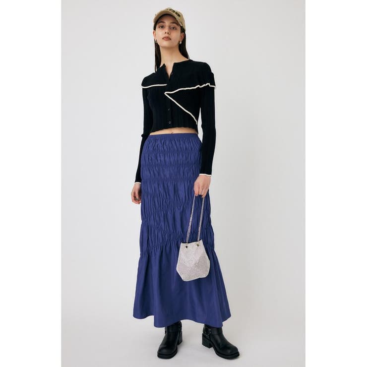 FRONT BUTTON FRILL KNIT トップス | MOUSSY OUTLET | 詳細画像2 