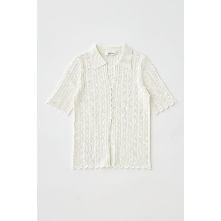 O/WHT1 | COTTON KNIT OPENWORK カーディガン | MOUSSY OUTLET