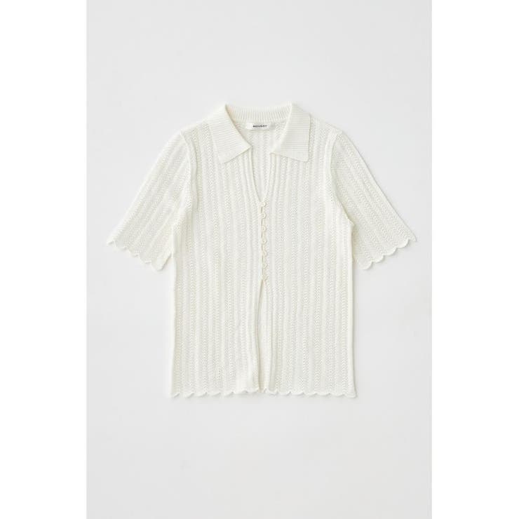 O/WHT1 | COTTON KNIT OPENWORK カーディガン | MOUSSY OUTLET